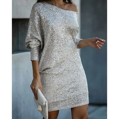 Glamorous sequin dress with contrast for unforgettable party nights