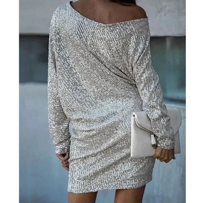 Glamorous sequin dress with contrast for unforgettable party nights