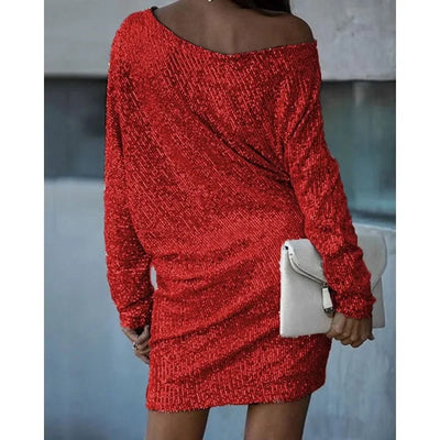 Glamorous sequin dress with contrast for unforgettable party nights