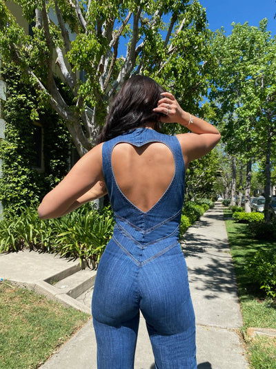 Pulito Heart denim jumpsuit