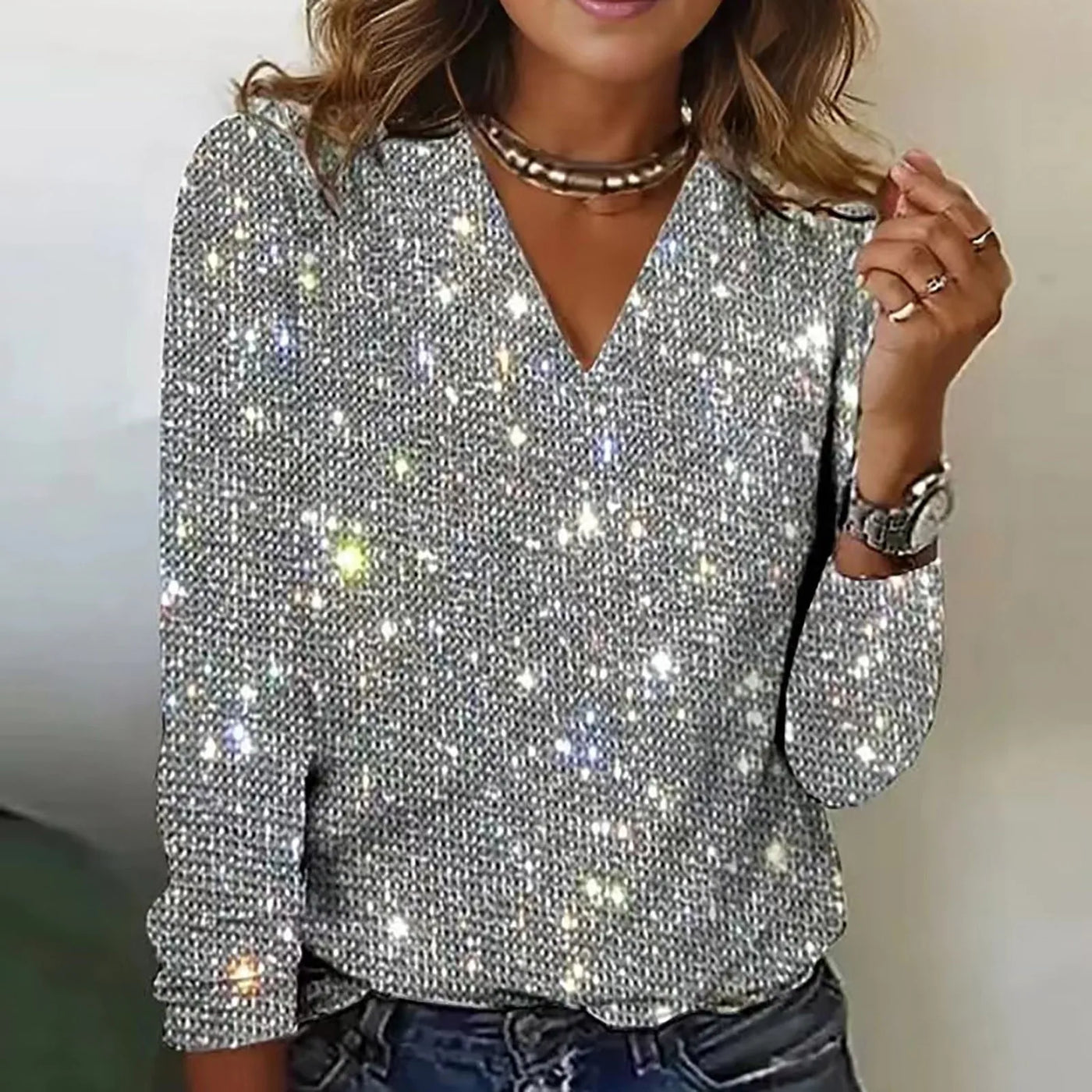 Monique | Top with sequins