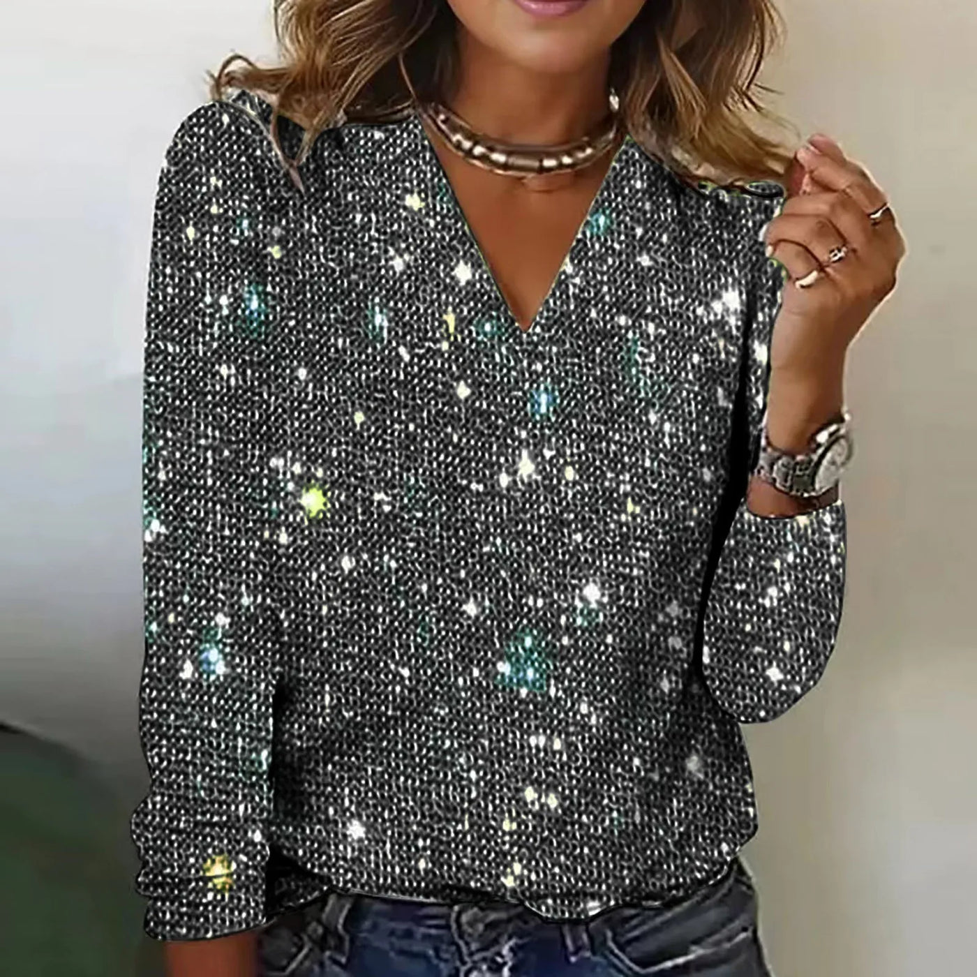 Monique | Top with sequins